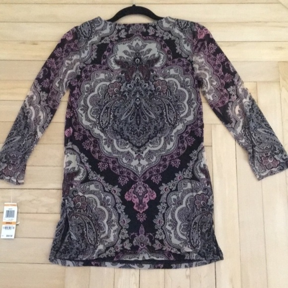 NWT I.N.C. Paisley Pattered Blouse Size Small - Picture 6 of 6